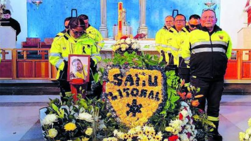 Con honores despiden a funcionario del Samu fallecido en accidente