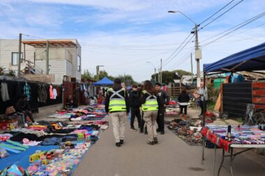 Operativo conjunto refuerza fiscalización y ordenamiento en la Feria de Tejas Verdes